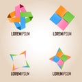 Four colored square logo design Royalty Free Stock Photo