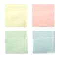 Four colored sticky notes Royalty Free Stock Photo