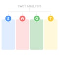 Four colorful elements Concept of SWOT-analysis template Royalty Free Stock Photo