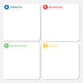 Four colorful elements Concept of SWOT-analysis template Royalty Free Stock Photo