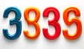 Colorful numbers 3835 Royalty Free Stock Photo