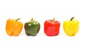 Four colorful paprikas Royalty Free Stock Photo