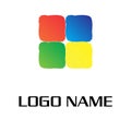 Four colorful squares logo vector template Royalty Free Stock Photo