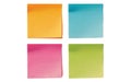 Four colorful sticky notes arranged in a grid post it note Royalty Free Stock Photo