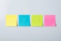 Four colorful sticky notes Royalty Free Stock Photo