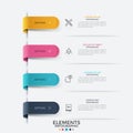 Bright colored infographic design template