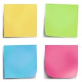 Four colour post it note Royalty Free Stock Photo