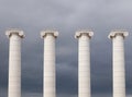 The four columns at Espanya Square, Barcelona Royalty Free Stock Photo