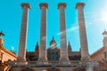 The Four Columns, near the Magic Fountain of Montjuic in the center of Barcelona.