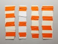 Four columns of orange and white strips Royalty Free Stock Photo