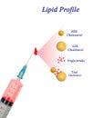 Components of Lipid profile Royalty Free Stock Photo