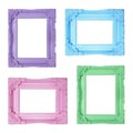 Four contemporary picture frames Royalty Free Stock Photo