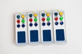 Four control panels of digital display Royalty Free Stock Photo