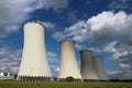 Four cooling towers of coal power plant