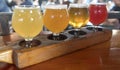 Craft Beer Sample Tasting Flight Royalty Free Stock Photo