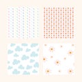 four cute backgrounds Royalty Free Stock Photo