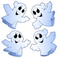 Four cute ghosts