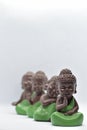 Four Chinese traditional little monk figure