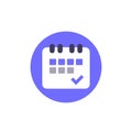 four-day week vector icon, 4-day workweek Royalty Free Stock Photo