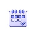 four-day work week icon, 4-day workweek Royalty Free Stock Photo