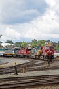 Four Diesel Engines At Sudbury, Ontario Railyards