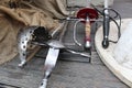 Four different swords for artistic fencing Royalty Free Stock Photo