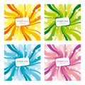 Four differently coloured backgrounds Royalty Free Stock Photo