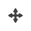 Four directions arrows vector icon