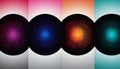 Four Circular Abstract Patterns With Gradient Backgrounds Royalty Free Stock Photo