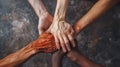 The Unity of Hands.AI generated image Royalty Free Stock Photo