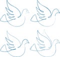 Four doves Royalty Free Stock Photo