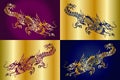 Four chinese dragons