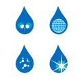 Four drop symbols set