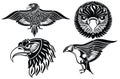 Four eagle symbols