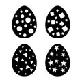 Four easter egg illustration