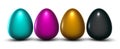 Cmyk easter eggs Royalty Free Stock Photo
