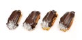 Four eclair Royalty Free Stock Photo
