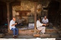 Four elderly men of Kathmandu, Nepal,