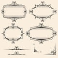 Four elegant vector vintage frames