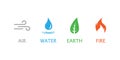 Four elements symbol. Vector illustration, flat design Royalty Free Stock Photo