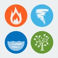 Four elements - vector icons #1 Royalty Free Stock Photo