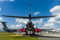 A four-engine supersonic variable-sweep wing, jet-powered heavy strategic bomber Rockwell B-1B Lancer.