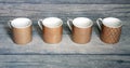 Four espresso cups Royalty Free Stock Photo