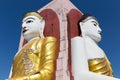 Four Faces of Buddha, Kyaikpun Buddha, Bago, Myanmar. Royalty Free Stock Photo