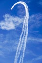 Four fighter planes flying on a blue sky background, California Royalty Free Stock Photo