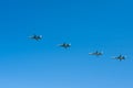 Four fighters in the sky Royalty Free Stock Photo