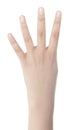 Four fingers on white Royalty Free Stock Photo