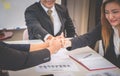 Fist bump in business meeting for team concept Royalty Free Stock Photo