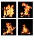 Four flames Royalty Free Stock Photo
