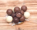 Four flavor assorted chocolate truffles